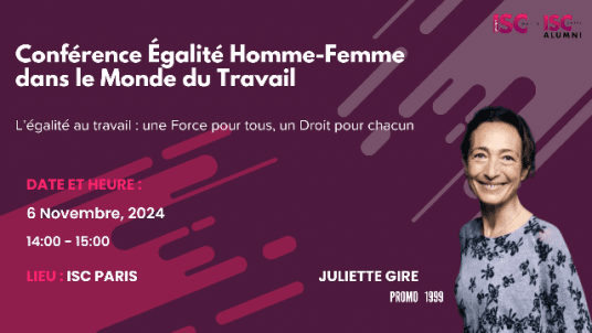 Conférence : L'égalité hommes/femmes dans le monde du travail.